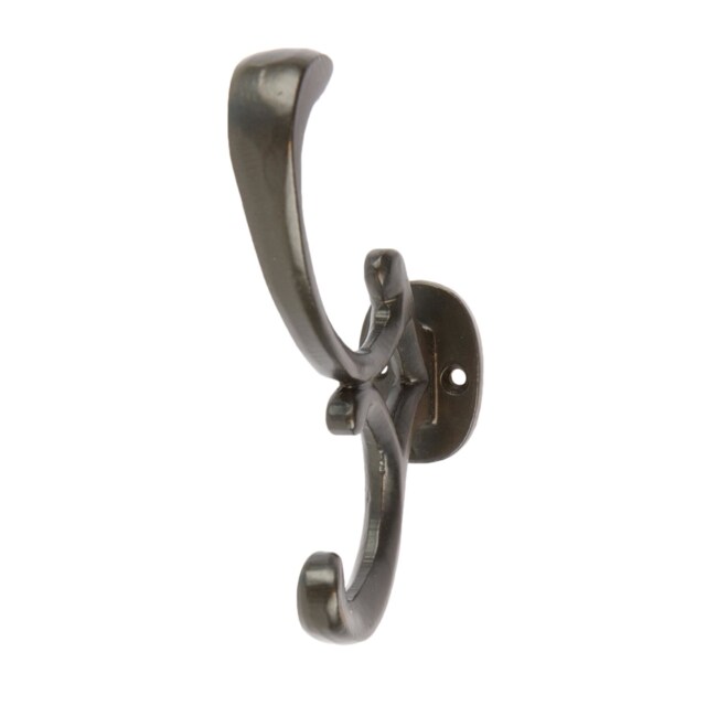 Hammer & Tongs Ornamental Hat & Coat Hook - W30mm x H130mm - Black