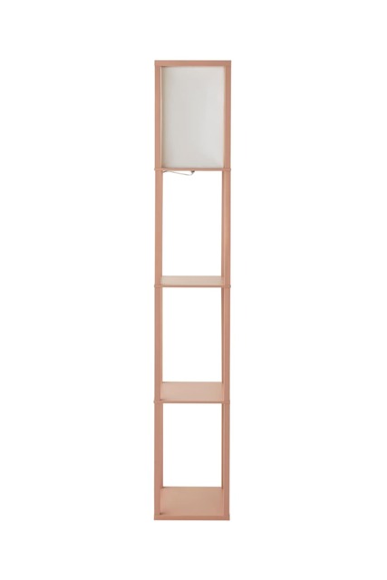 ValueLights Struttura Pink Shelving Floor Shade