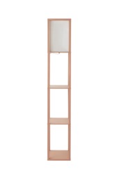 ValueLights Struttura Pink Shelving Floor Lamp Fabric Shade