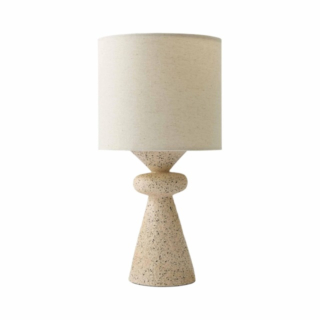 ValueLights Cady Stone Effect Natural Table Lamp