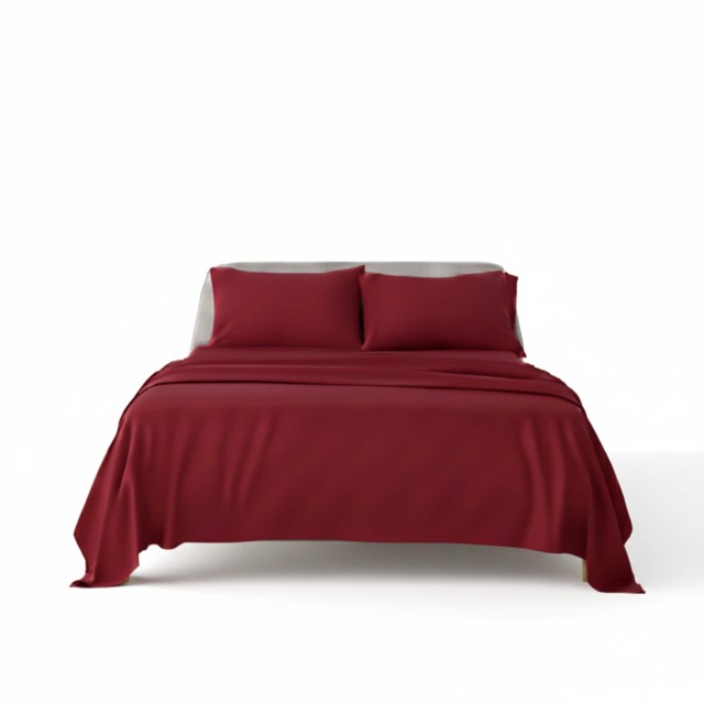 Flannelette Cotton Duvet Cover Set Soft Brushed Warm Bedding Set Red Single