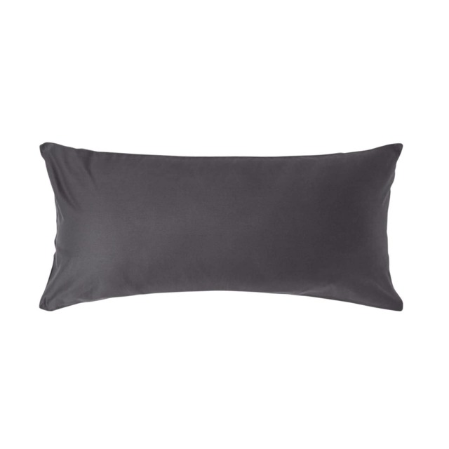 Homescapes Dark Charcoal Grey European Size Egyptian Cotton Pillowcase 1000 TC - 40 x 80 cm