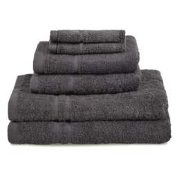 Essentials 6 Pack Towel Set - Charcoal Grey