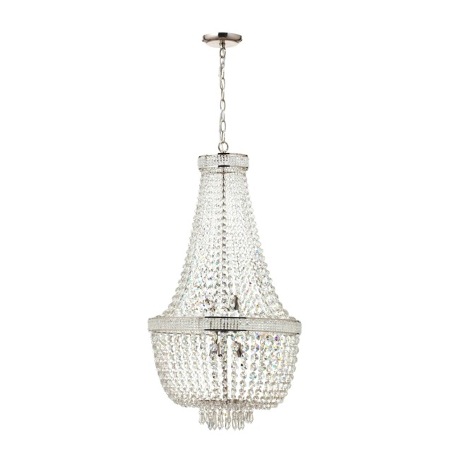 BHS Emily 6 Light Chandelier, Silver