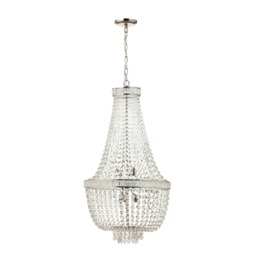 BHS Emily 6 Light Chandelier, Silver