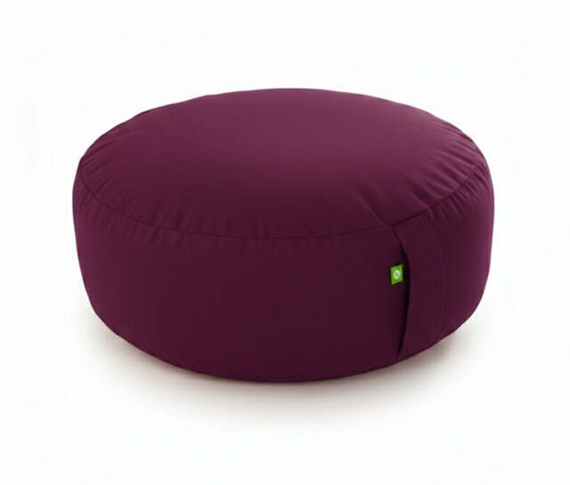 Bean Lazy Wine Burgundy Round Pouffe Footstool