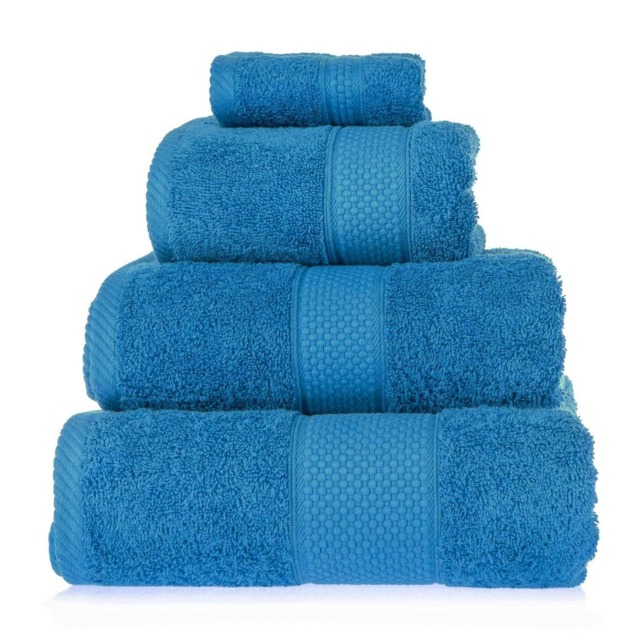 Homescapes Turkish Cotton Cobalt Blue Bath Towel Set