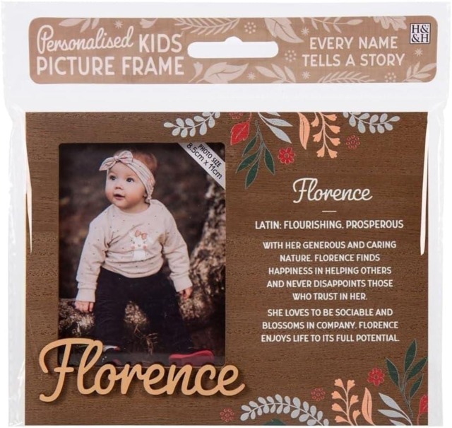 History & Heraldry Pre-Personalised Kids Wooden Picture Frame - Florence
