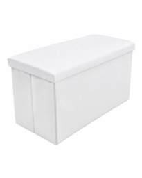 Home Republic Foldable Faux Leather Storage Ottoman