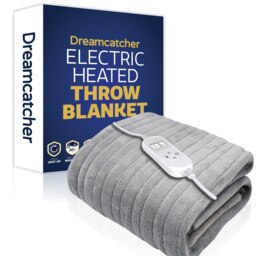 Dreamcatcher Electric Heated Fleece Blanket Throw 160x120cm - Silver