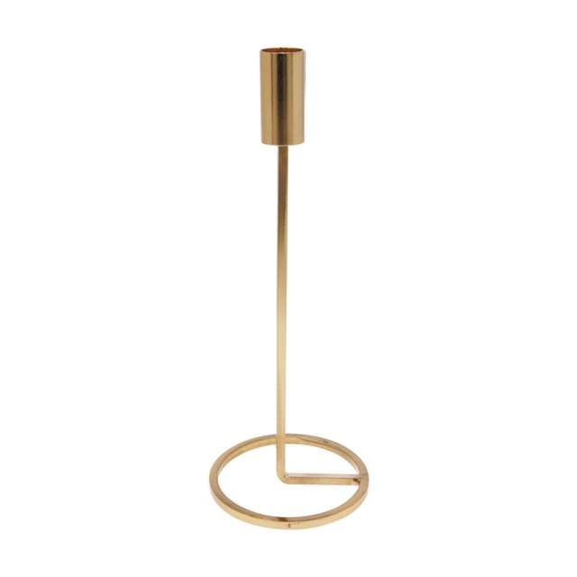 Metal Candlestick Taper Candle Holder Stand Home Decor Wedding Table Centrepiece Multi 1x Gold 25cm