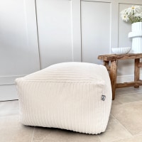 rucomfy Indoor Large Ottoman Pouffe - Jumbo Cord Bean Bag Footstool
