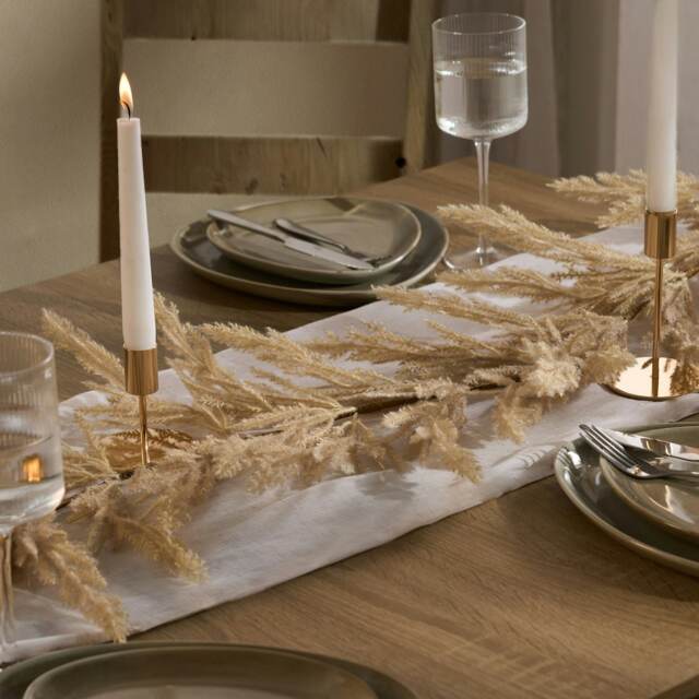 OHS Home Fireplace Table Ornament Decor Artificial Faux Pampas Garland