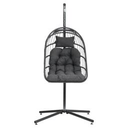 Living and Home Swing Chair with Stand and Cushion Set
