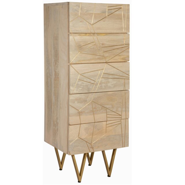 Tall Chest of drawers Barbuto Light Mango