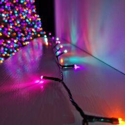 480 LED 38.3m Premier SupaBrights Indoor Outdoor Christmas Multi Function Mains Operated String Lights with Timer in Rainbow