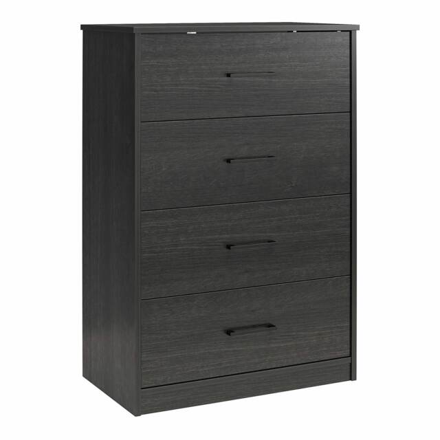 BrEZ Build Pearce 4 DRW Dresser Black Oak Black Black Oak One Size