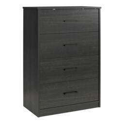 BrEZ Build Pearce 4 DRW Dresser Black Oak Black Black Oak One Size