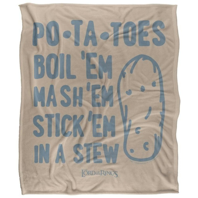 Lord Of The Rings Po Ta Toes Quote Blanket - Multicoloured - One Size