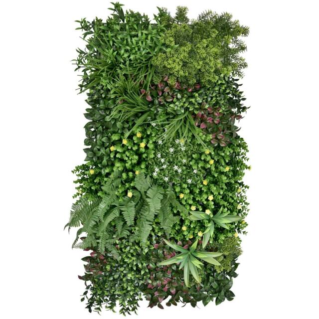 True Products Premium Artificial Living Wall Green Plant Panel 1m x 50cm Wonderland