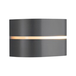 Nordlux Sibelis Outdoor Wall Light Black Plastic Solar E27 Sensor Weatherproof - Mains Powered, IP44 Black Anthracite