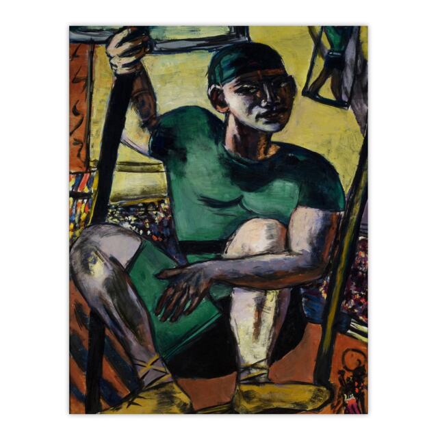 Acrobat Portrait on the Trapeze Max Beckmann Huge Wall Art Print 18X24 In
