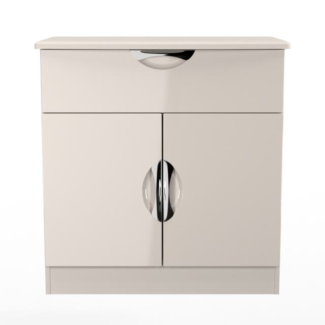 Holborn 1 Drawer 2 Door Sideboard in Kashmir Gloss & Kashmir (Ready Assembled) Cream Kashmir Gloss & Kashmir