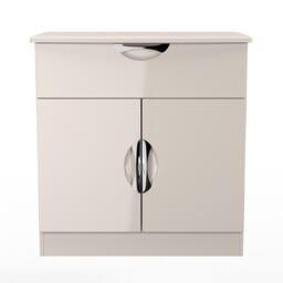 Holborn 1 Drawer 2 Door Sideboard in Kashmir Gloss & Kashmir (Ready Assembled) Cream Kashmir Gloss & Kashmir