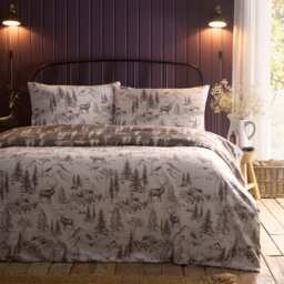 D & D Alpine Stag Duvet Cover Set Natural