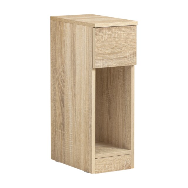 SoBuy FBT111-N,Slim Bedside Table Narrow Side Table Nightstand with Drawer and 2 Shelves