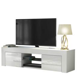 TV Unit TV Stand White High Gloss Media Console Sideboard Storage Cabinet 130cm