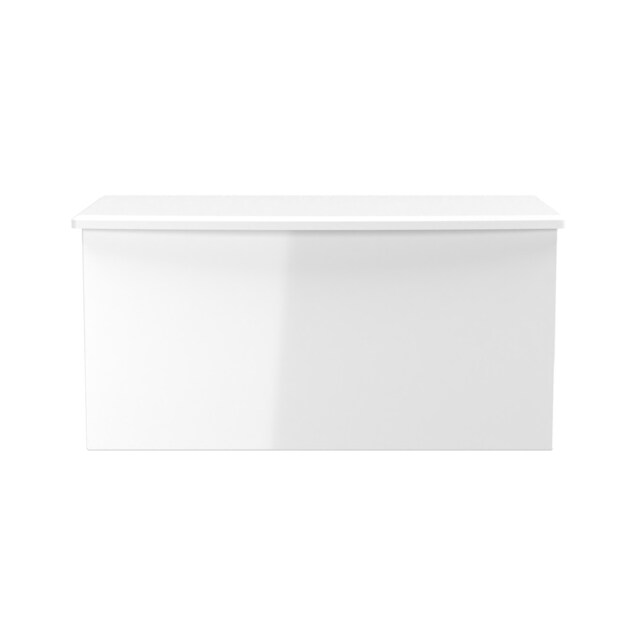 Holborn Blanket Box in White Gloss & White (Ready Assembled) White White Gloss & White