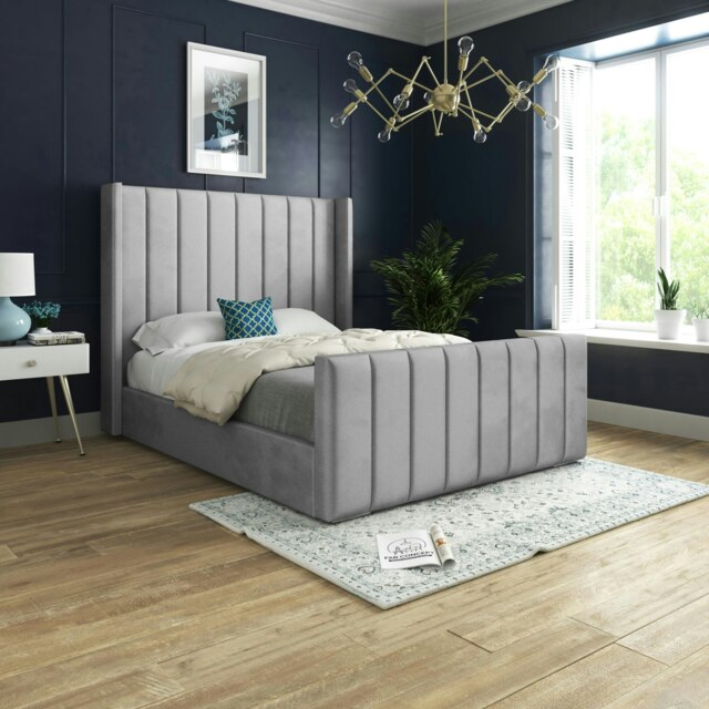 Oxford Bed - Small Double - 4ft - Grey