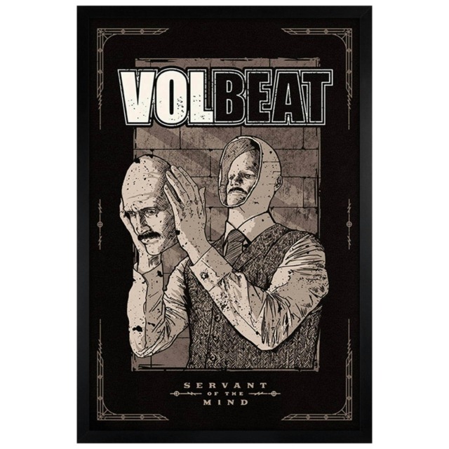 Black Wooden Framed Volbeat Servant of the Mind Maxi Poster Multi
