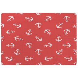Anchors On Red Rug Multi