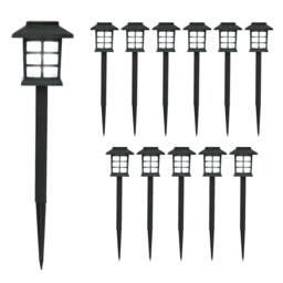 Gardenwize 12 Pack Solar Pathway Lights Warm White LED