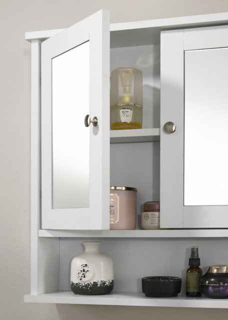 Mirrored Bathroom Cabinet White