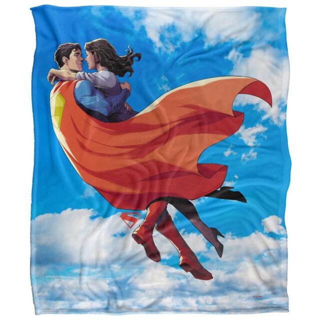 Superman Silky Cloud Embrace Lois Lane Supersoft Blanket Blue Blue/White/Multicoloured One Size 1