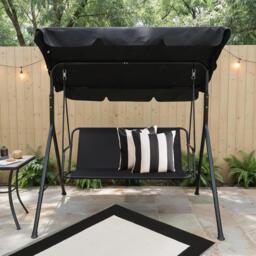 OHS 3 Seater Garden Swing Bench Chair Outdoor Hanging Seat Sun Shade