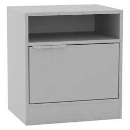 URBNLIVING 1 Door Bedside Table With Storage White White 1 Unit