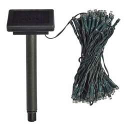 Solar Powered 100 LED String Lights- Warm White Green 1