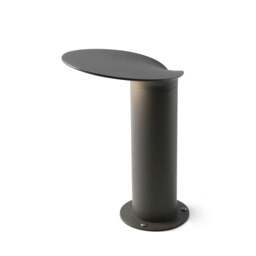 Lotus Outdoor LED Dark Grey Bollard Pedestal Lamp 18W 3000K IP65