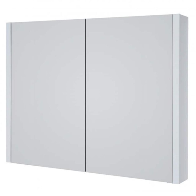 Mirror Bathroom Cabinet 800mm Wide - White - (Urban) White White 1