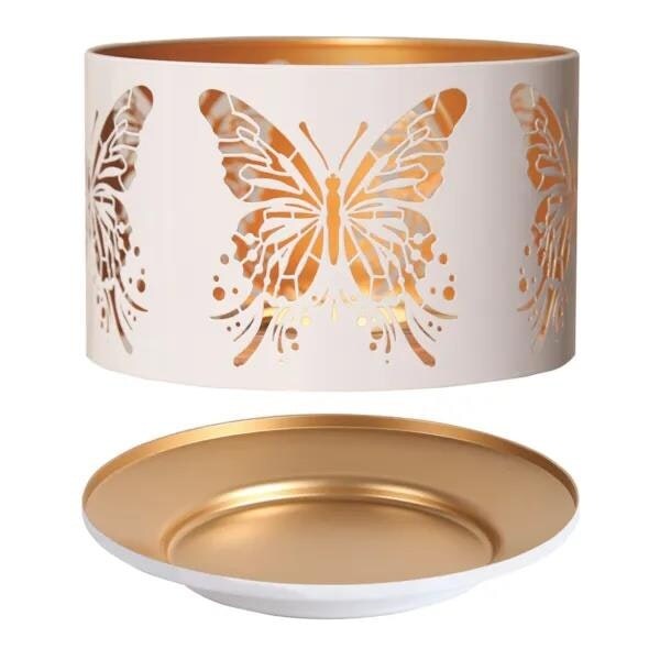 Aroma Shade & Tray Set 15cm White - Butterfly White 1