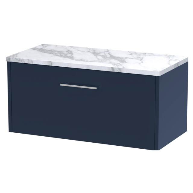 Balterley Winshill Contemporary 1 Drawer Wall Hung Vanity Unit with Laminate Worktop, 800mm