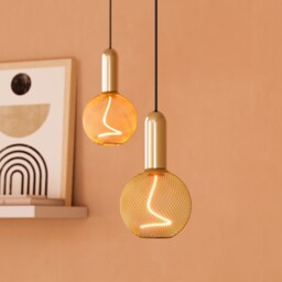 Osram Decor LED Spiral Filament Globe 125 Lamp Bulb Gold 18W Warm White Dimmable