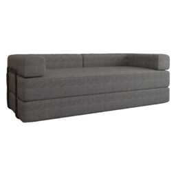 Modern 3 Seater Sofa Bed Convertible Sofa to Bed Sherpa Fabric No Assembly Modern Living Room Furniture