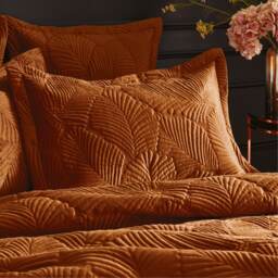 Paoletti Palmeria Quilted Velvet Pillowcase