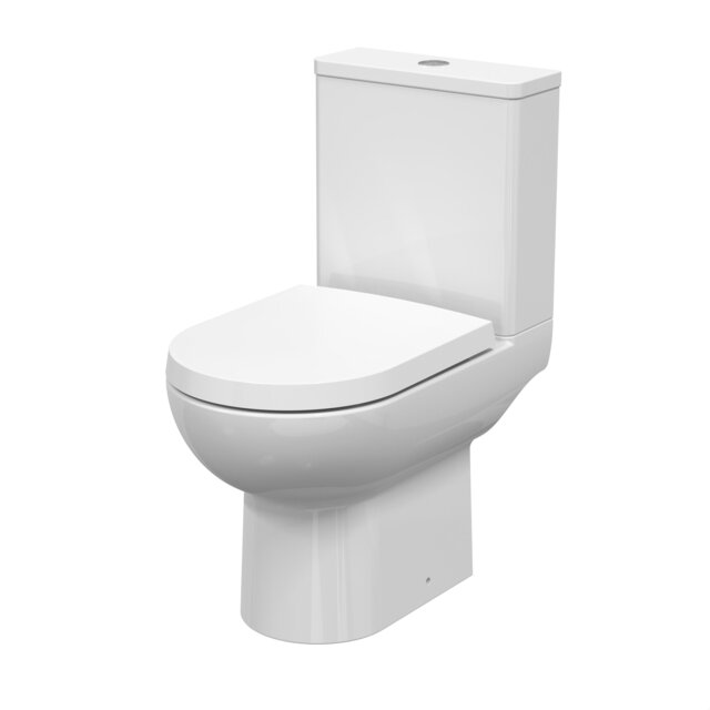 Balterley Morridge Contemporary Round Compact Rimless Toilet Pan and Cistern - 800 x 375 x 620mm