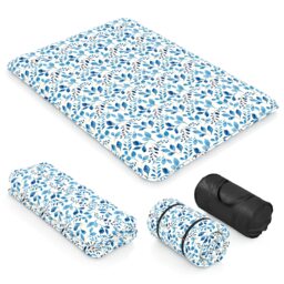 COSTWAY Japanese Floor Mattress Futon Mattress 190 x 120 x 10 cm-Blue